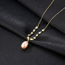 S925 Silver Necklace Clavicle Chain Plating 18K Gold Simple Fashion - $24.00