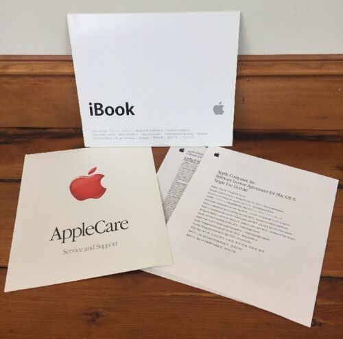 Vtg 2001 Apple Macintosh Mac iBook User Guide Manual Apple Care Brochure... - $29.69