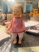 1960s American Character Tiny Tears Doll W Nice Original Clothing! - £19.78 GBP