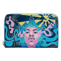 Jimi Hendrix - Psychedelic Glow Landscape Zip Around Wallet by LOUNGEFLY - £33.98 GBP