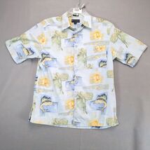 Vtg Weekender Button Up Tropical Fishing Shirt Men's L Hawaiian Retro Y2... - $22.00