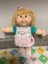 Vintage Cabbage Patch Kid Girl HASBRO Gold  Hair Blue Eyes 1990 13 Inch Tongue - $135.00