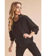 Aemi + Co Lightweight Drawstring Mock Neck Sweatshirt - $67.02 CAD