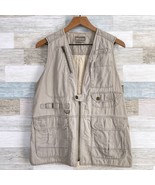 Royal Robbins Vintage 90s Hiking Safari Vest Beige Photographer Mens Medium - $64.35