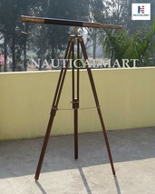 NauticalMart Brass Telescope Tripod Stand Floor Standing Vintage Marine Decor - £159.07 GBP