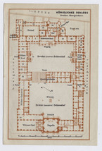 1909 Antique Map Of Berlin Royal Palace / Berliner Königliches Schloss / Germany - £15.41 GBP