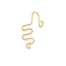 Fashion Punk Silver Color New Trendy Copper Wire Spiral Nose Ring Fake Jewelry N - £7.59 GBP+