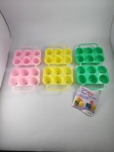 Qty 3 Jello Jiggler Molds Shots Easter Egg Textured/Smooth Green Yellow ... - £30.26 GBP