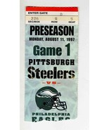 Aug 11 1997 Philadelphia Eagles @ Pittsburgh Steelers Ticket Mike Vrabel... - £23.66 GBP