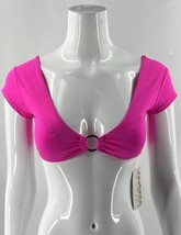 Tinibikini Swimsuit Top Size XL Hot Pink Cropped Short Sleeve Womens NEW - $21.78