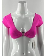 Tinibikini Swimsuit Top Size XL Hot Pink Cropped Short Sleeve Womens NEW - $400.21 MXN