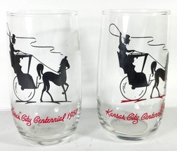 Pair (2) of Kansas City 1950 Centennial Collectible 5&quot; Height Glasses - $9.48