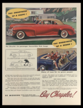 1941 Chrysler Convertible Club Coupe Vintage Print Ad - $14.20