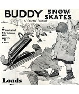 Buddy Snow Ice Skates Falcon 1929 Advertisement Christmas Sportswear DWAA22 - $552.94 MXN