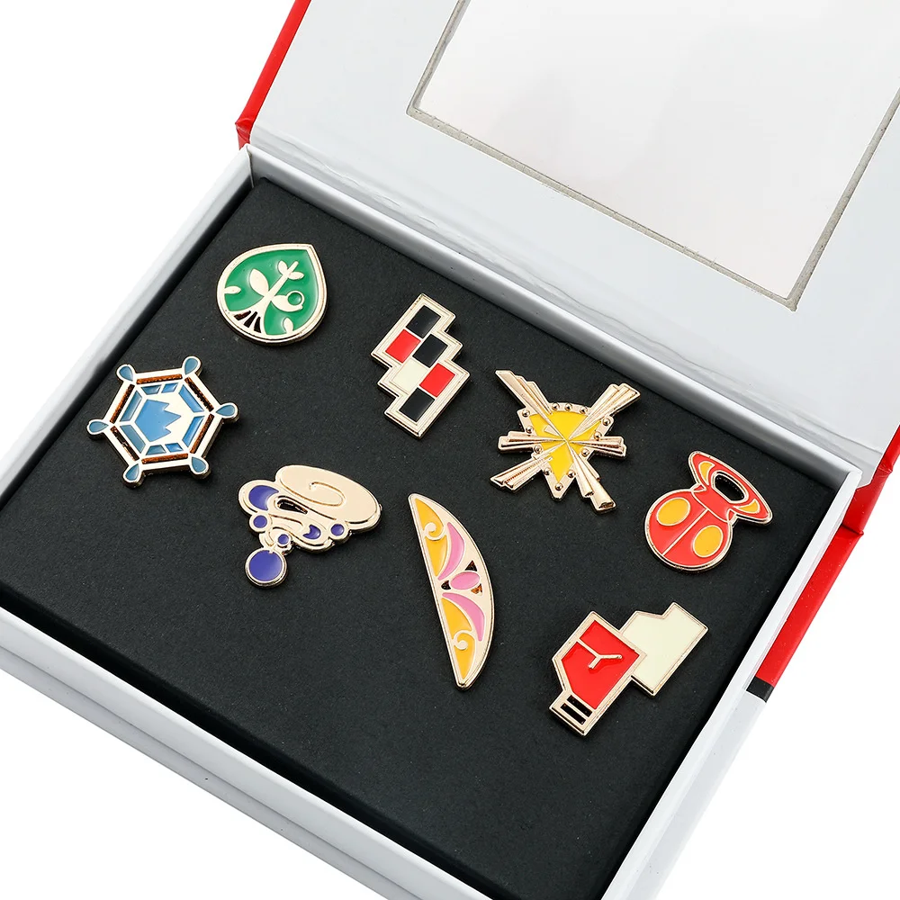 Pokemon Toys TCG Game Gym Badge Brooch Pokemon Go Anime Figures Pocket Monster - £17.40 GBP