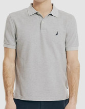 $70 Nautica Men&#39;s Gray Performance Crafted Classic Fit Deck Polo Shirt S... - £20.91 GBP