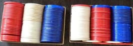 Vintage Lot of 2 Boxes of 75 Poker Chips – 150 Chips in All – ORIGINAL BOXES - £15.76 GBP