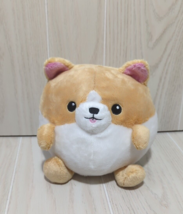 Squishable Corgi Round Plush ball Tan Brown White puppy dog pink ears - £11.64 GBP