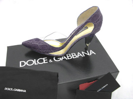 NEW Dolce &amp; Gabbana Genuine Alligator Shoes (Heels)!  US 8.5 e 38.5  *PURPLE* - £430.00 GBP