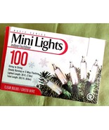 100 Basic Series Clear Christmas Mini Lights 26&#39; Indoor/Outdoor Steady/F... - £4.43 GBP