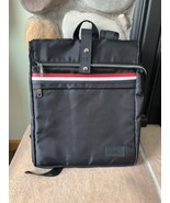TISSOT Swag Designer Backpack Square Black Nylon Limited Edition Fits 14... - $95.20 CAD