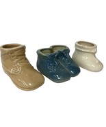 Pottery Glazed Baby Booties Planters Nursery Decor Vintage 1950s You Choose - $185.69 MXN+