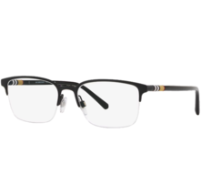 Burberry BE1323 Eyeglasses Black Metal Rectangle Half-Rim 54-18-145 - $40.00
