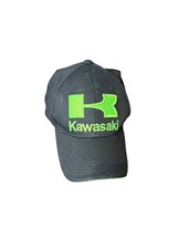 Kawasaki Men&#39;s ap Hat Bill Big K Logo Adjustable Embroidered Black Lime ... - $25.73