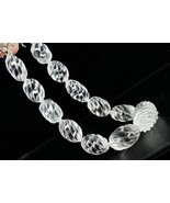 NATURAL WHITE ROCK CRYSTAL QUARTZ BEADS CARVED OVAL 13 PCS 1142 CARATS G... - €310,28 EUR