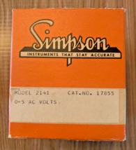 Simpson  Panel Gauge Meter Model 2141 No. 17855 ,0-5 V AC [e-01] - $21.12 CAD