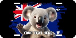 Koala Bear Australia Flag Smiling Aluminum Metal License Plate 128 - $12.86+