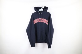 Vtg Champion Mens Medium Faded Block Letter Spell Out Duquesne University Hoodie - £47.44 GBP