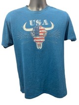 Cody James Shirt Men&#39;s Medium Blue Graphic Short Sleeve Western  USA - £5.20 GBP