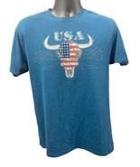 Cody James Shirt Men&#39;s Medium Blue Graphic Short Sleeve Western  USA - £5.19 GBP