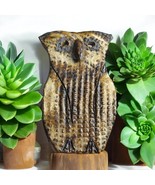 Vintage Studio Art Pottery Clay Hoot Owl Signed Figurine Handmade- Cut O... - £18.61 GBP