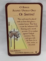 Munchkin Against Undead Only Of Smiting Item Enhancer Promo Card - $6.23