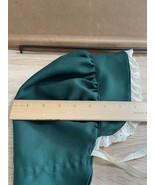 Vtg Ladies Sun Bonnet, Prairie, Pioneer, Hat Green Ruffles Handmade - $26.87 CAD