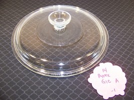 PYREX CLEAR G1C A ROUND LID W/ RIBS CORNING WARE - £10.59 GBP