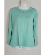 Vineyard Vines Mint Green Embellished Anchor Sweater M - $419.76 MXN
