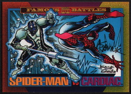 Alex Saviuk SIGNED 1993 Marvel Universe Trading Art Card ~ Spiderman Vs Cardiac - £11.67 GBP