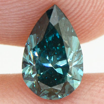 Pear Shape Diamond Fancy Blue Color Real 1.00 Carat VS2 Certified Enhanced Loose - £1,113.92 GBP