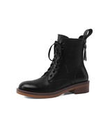 Handmade Custome Women Girls Leather Martin Boots Size 8 Black - £75.41 GBP