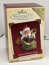 2005 VIP Hallmark Christmas Ornament Santa&#39;s Magic Sack Clip On Miniature Light - £9.43 GBP