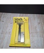 VINTAGE 1974 UNUSED SCHICK INJECTOR HANDLE & 2 BLADES! NEW IN PACKAGE/NOS/SEALED - $85.00