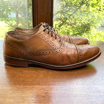 Johnston Murphy Conard Dress Shoe Men 10 Cap Toe Oxford Italian Calfskin... - $34.29