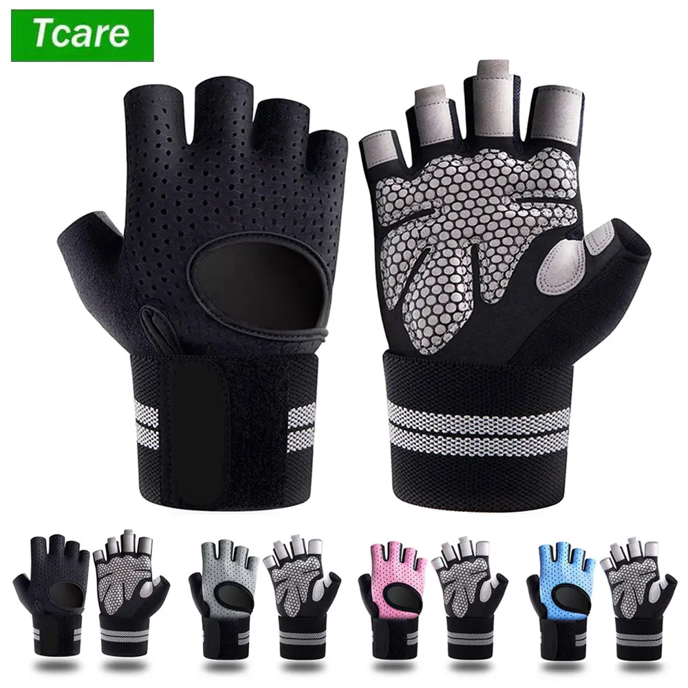 1 Pair Dumbbell Gloves Men Women Weightlifting Crossfit Bodybuilding Workout Spo - £18.67 GBP