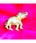 Beautiful vintage 1 in little gold elephant brooch! Trunks up! GOOD LUCK! - $29.68 CAD