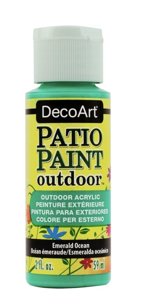 DecoArt Patio Paint Outdoor Acrylic Paint, Emerald Ocean, 2 Fl. Oz. - $3.95