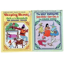 Vintage Coloring Book Famous Fairy Tales To Color Sleeping Beauty Snow White - £7.48 GBP