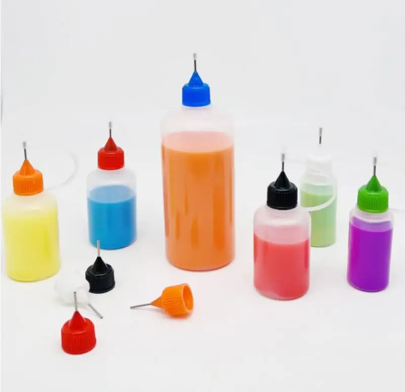 House Home 10pcs Colorful Refillable Squeezable Needle Bottle Point Line Diy Pol - £19.77 GBP